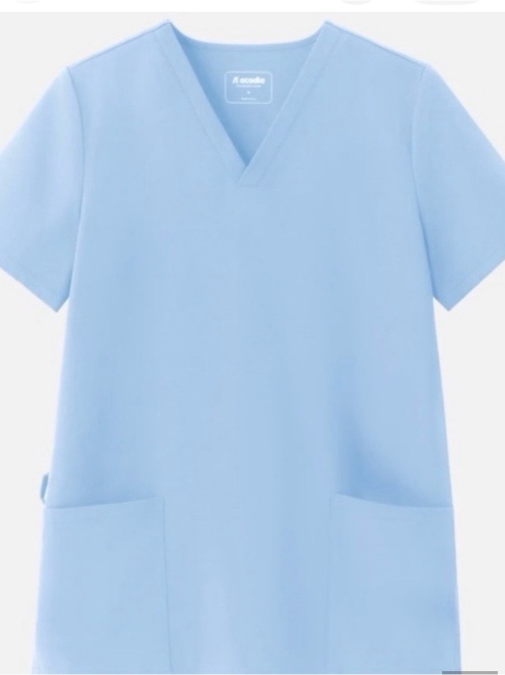 Light Blue V-Neck Scrub Top - Acadia